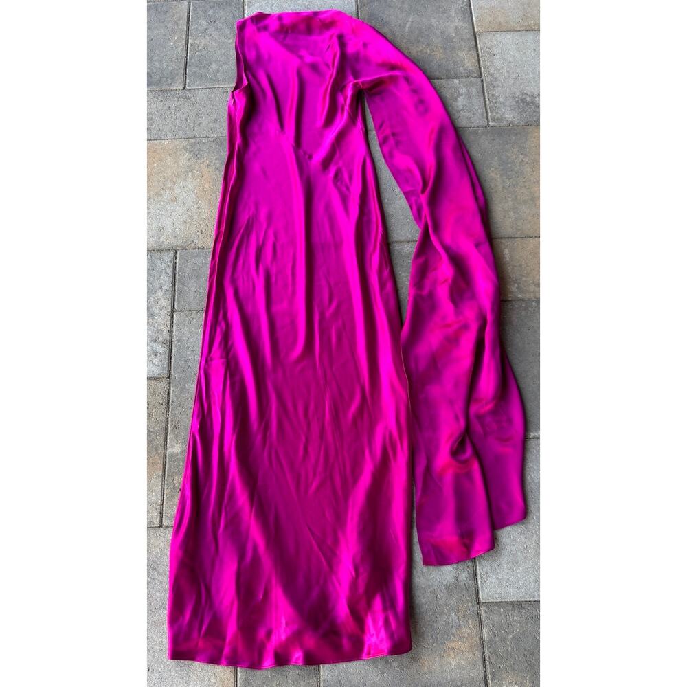NEW Acler Ropley Drape Bias Cut Satin Maxi Cocktail Dress Size (AU/10, US/6) - Picture 8 of 13